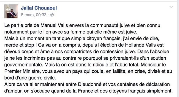 Un élu accuse Valls de «parti pris» envers la communauté juive : il rend sa délégation face au tollé