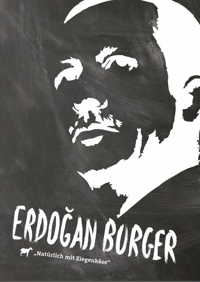 Erdogan-burger : à défaut de tête de veau, un restaurateur allemand présente sa tête de Turc
