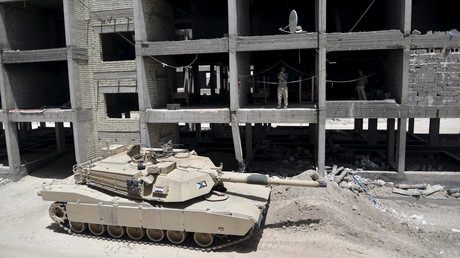 Un tank irakien dans la ville irakienne de Fallujah en mai 2015