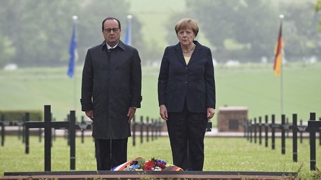 François Hollande et Angela Merkel à Verdun pour les commémorations du centenaire de la bataille