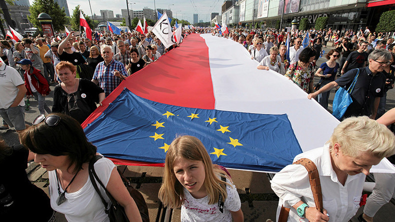 Des milliers de manifestants pro-démocratie ont défilé en Pologne aux côtés d'anciens présidents