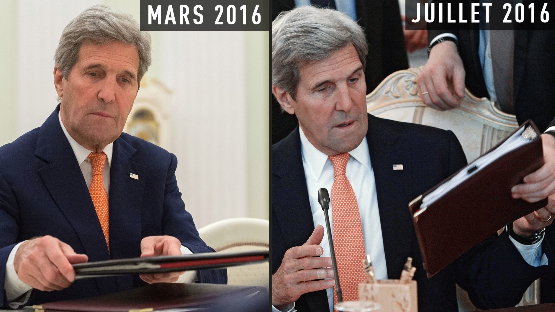 John Kerry à Moscou : une cravate porte-bonheur ? (EN IMAGES)