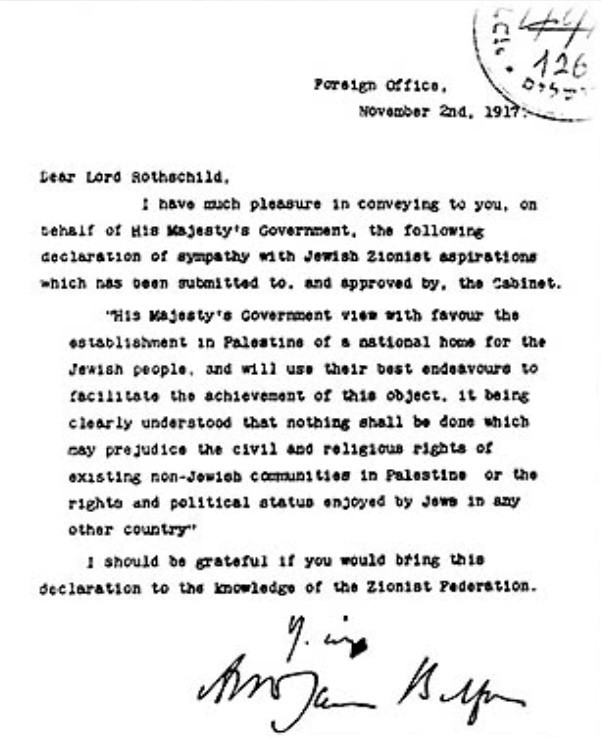 Les Palestiniens veulent porter plainte contre Londres pour la déclaration de Balfour en 1917 