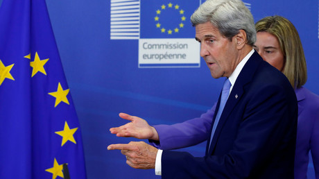Le secrétaire d'Etat américain John Kerry en visite à Bruxelles le 27 juin