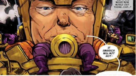 «Arrière, pourriture étrangère !» : Donald Trump se transforme en super-vilain de bande dessinée