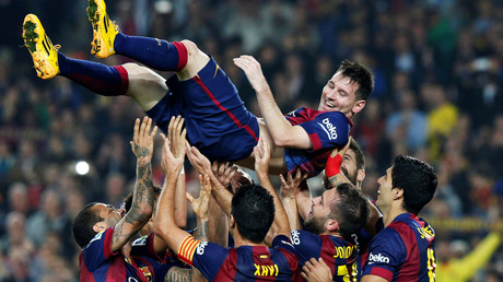 Lionel Messi lors d'une victoire du FC Barcelone 