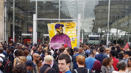 Manifestation à la mémoire d'Adama Traoré à la Gare du Nord à Paris