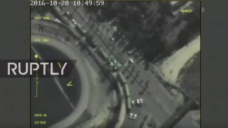 Le corridor humanitaire à Alep vu du ciel