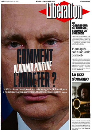 Les dix unes qui prouvent que Libération fait de la propagande pro-Poutine