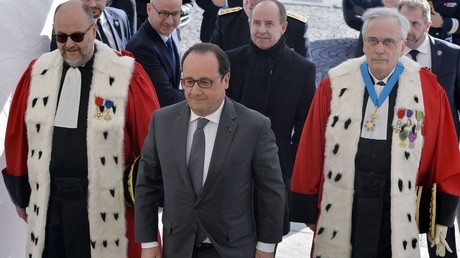 François Hollande à la cérémonie d'ouverture annuelle de la cour de cassation en janvier 2016