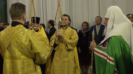 Le patriarche Kirill assiste à une veille à l’église orthodoxe russe de Londres