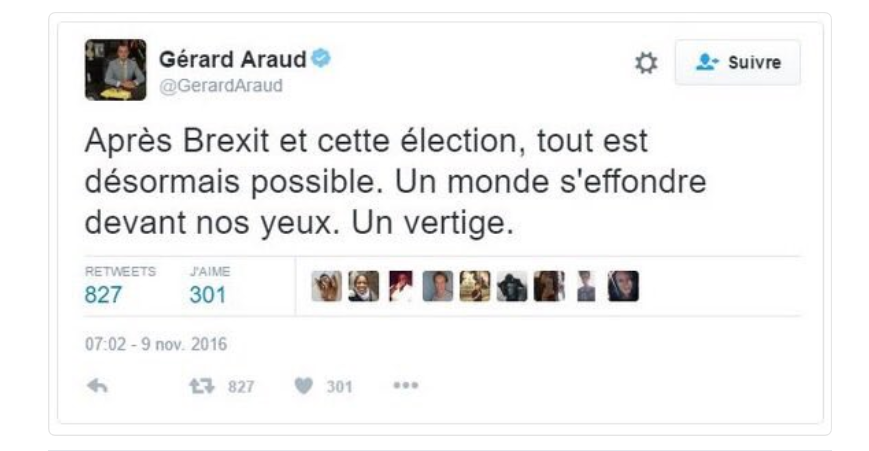 Après un message apocalyptique sur Trump, l'ambassadeur de France aux USA incendié sur Twitter