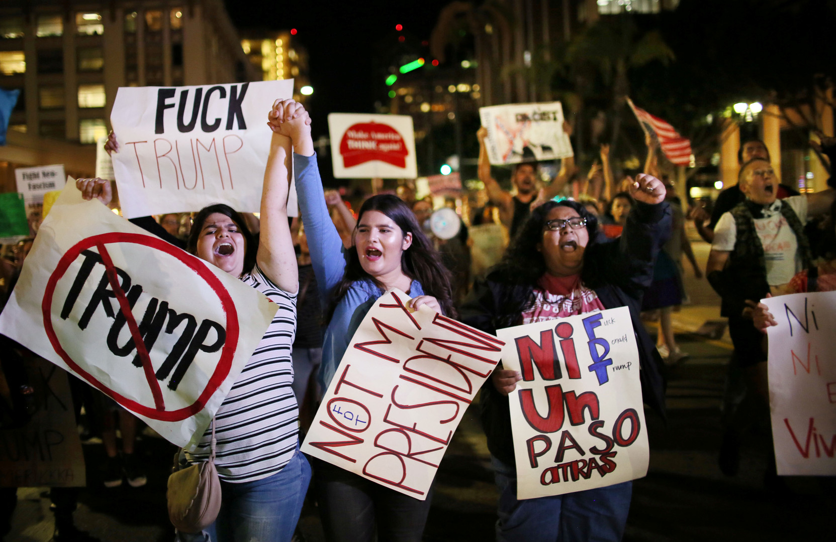 Après les présidentielles, manifestations anti-Trump aux Etats-Unis (PHOTOS, VIDEOS)