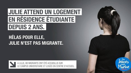 «Hélas pour elle Julie n’est pas migrante» : la nouvelle affiche du FN qui fait polémique sur le net