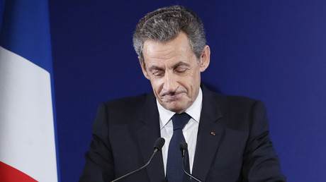 Nicolas Sarkozy, lors de sa reconnaissance de défaite. 