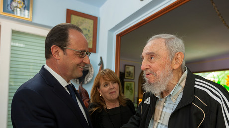 François Hollande rencontrant Fidel Castro, alors déjà «retraité» de la politique, en mai 2015