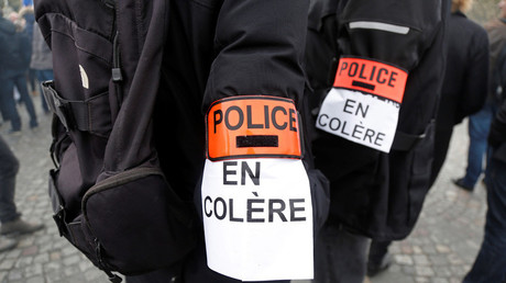 Photo d'archive lors d'une manifestation de policiers à Paris 