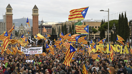 Manifestation à Barcelone le 13 novembre 2016 en faveur de l'indépendance de la Catalogne