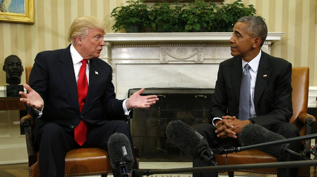 10 novembre 2016 : Donald Trump et Barack Obama lors de leur rencontre à la Maison Blanche.