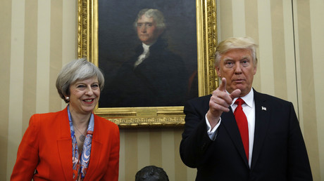 Le premier-ministre britannique Theresa May et le président américain Donald Trump