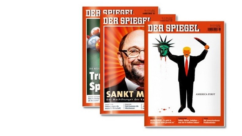 Allemagne : Der Spiegel défend sa Une avec Trump décapitant la Statue de la Liberté