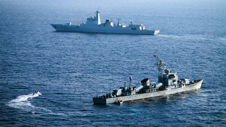 Des navires de la flotte militaire chinoise en mer de Chine méridionale (photographie d'illustration)