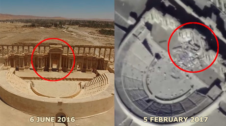 La destruction de Palmyre vue du ciel