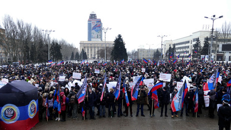 La manifestation à Donetsk