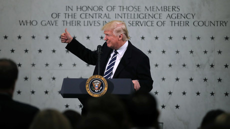 Donald Trump lors de son discours à la CIA, Langley, Etats-Unis.