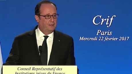 François Hollande au dîner du Crif