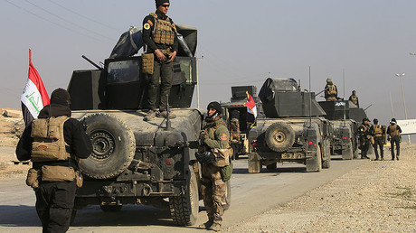 Les forces des services contre-terroristes au sud de Mossoul, en Irak, février 2017.