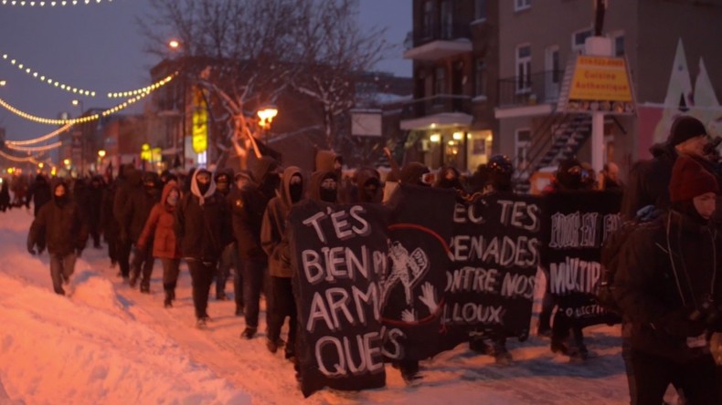 A Montréal, les manifestants bravent le mauvais temps contre la brutalité policière (VIDEO)