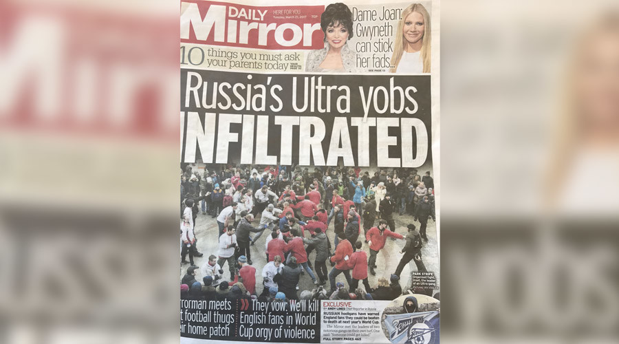 Quand un tabloïd britannique confond fête traditionnelle russe des crêpes et combats de hooligans