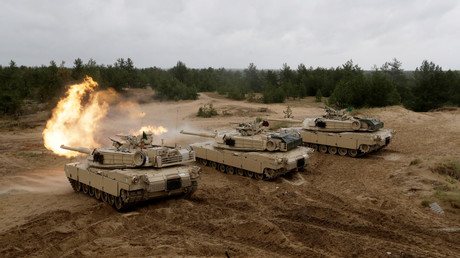 Les chars américains lors des exercices militaires de l'OTAN en Lettonie