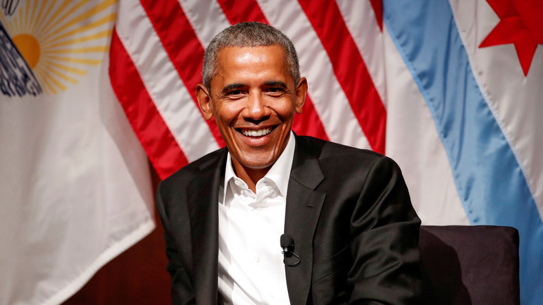 Dans sa première intervention d'ex-président, Obama évite le sujet Trump