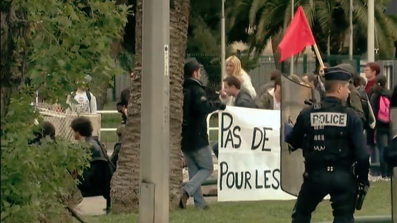 Manifestation antifasciste en marge du meeting de Marine Le Pen à Nice (VIDEO)