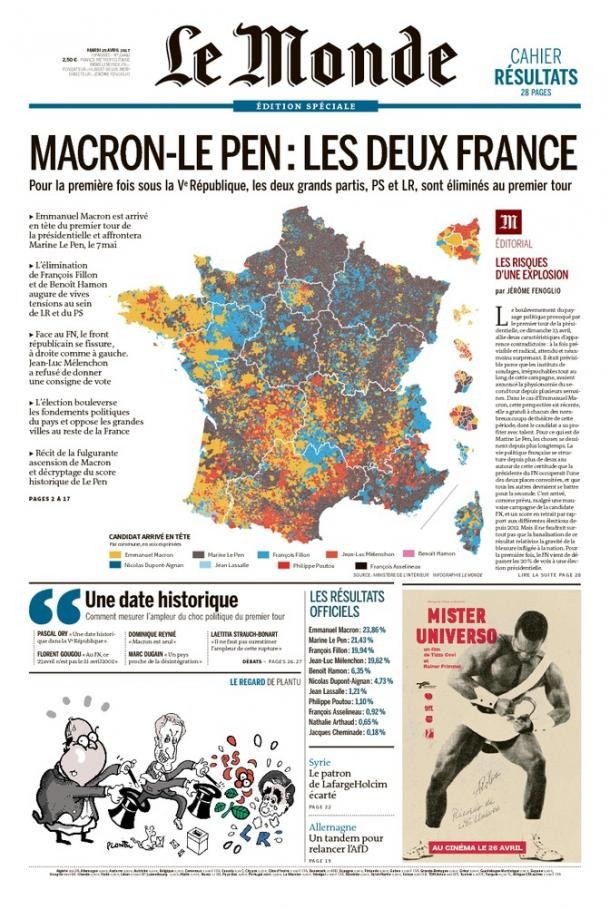 La «confrontation peuple-élites» : la presse française et étrangère réagit aux résultats du 1er tour