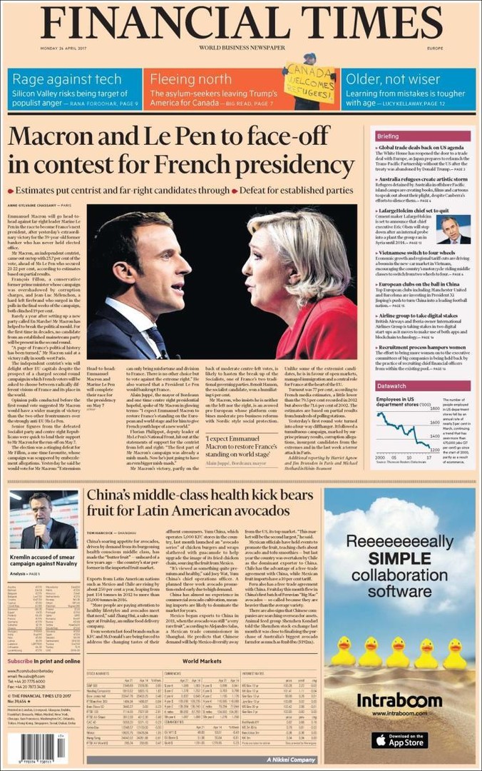 La «confrontation peuple-élites» : la presse française et étrangère réagit aux résultats du 1er tour