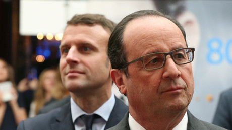 François Hollande et Emmanuel Macron à l'Elysée 