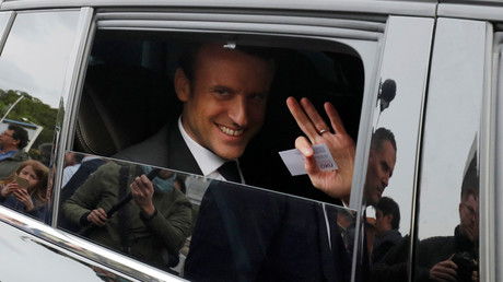 Emmanuel Macron, vainqueur du premier tour de la présidentielle française 