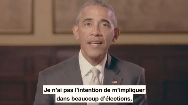 Barack Obama adoube Emmanuel Macron dans une vidéo diffusée par En Marche!