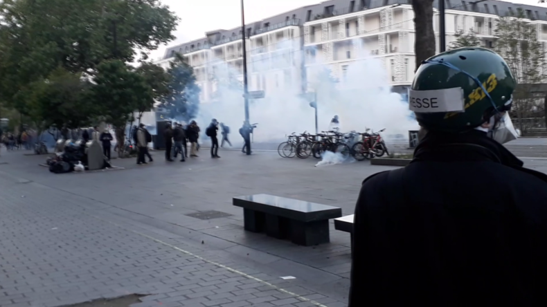 «Macron dégage» : échauffourée entre manifestants «anticapitalistes» et la police à Nantes