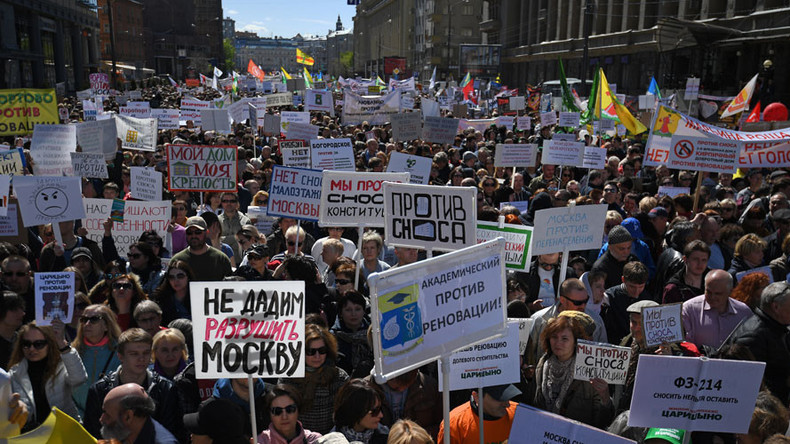 Importante manifestation à Moscou contre un plan de relogement massif