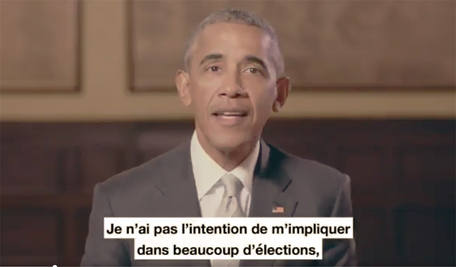 Barack Obama Adoube Emmanuel Macron Dans Une Vidéo Diffusée Par En ...