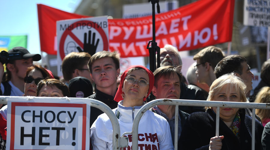 Importante manifestation à Moscou contre un plan de relogement massif