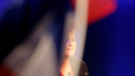 Marine Le Pen lors de son allocution le 7 mai 