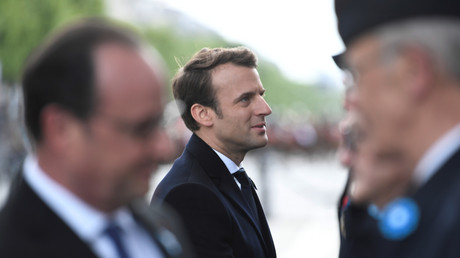 Emmanuel Macron lors de la cérémonie de commémoration du 8 mai à Paris.