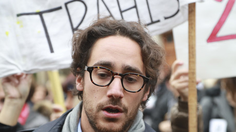 Thomas Hollande lors d'une manifestation en novembre 2016
