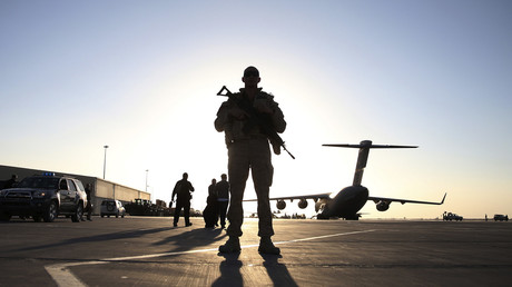 Soldat américain sur la base aérienne de Kandahar (image d'illustration)
