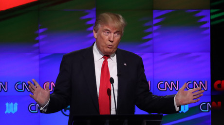 Donald Trump lors d'un débat organisé par CNN durant la campagne présidentielle 